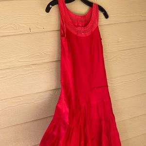 Coral long tiered dress from Jones New York